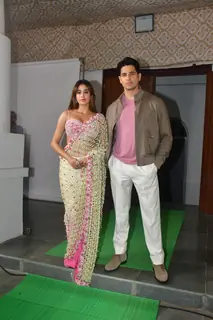 Sidharth Malhotra and Janhvi Kapoor snapped promoting their upcoming fim Param Sundari on the sets The Kapil Sharma Show