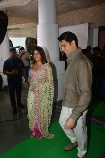 Sidharth Malhotra and Janhvi Kapoor snapped promoting their upcoming fim Param Sundari on the sets The Kapil Sharma Show