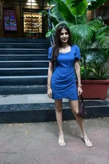 Rhea Chakraborty spotted outside a cafe in Khar