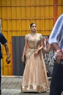 Janhvi Kapoor snapped promoting ‘‘Param Sundari’ on the sets of Super Dancer 5