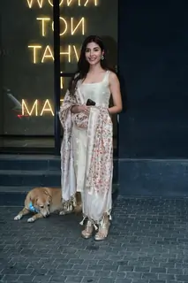 Harshita Gaur snapped at the muhurat pooja of the movie Mirzapur outside Excel Entertainment’s office in Bandra