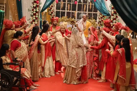  Prarthana and Ansh’s wedding BTS from the sets of Anupmaa
