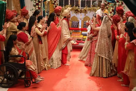 Prarthana and Ansh’s wedding BTS from the sets of Anupmaa