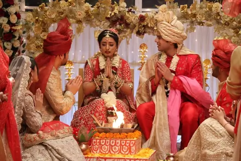  Prarthana and Ansh’s wedding BTS from the sets of Anupmaa