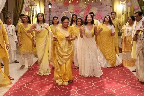 Prarthana and Ansh’s haldi ceremony BTS from the sets of Anupmaa