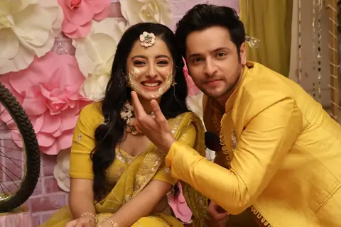 Prarthana and Ansh’s haldi ceremony BTS from the sets of Anupmaa