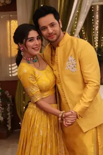 Prarthana and Ansh’s haldi ceremony BTS from the sets of Anupmaa
