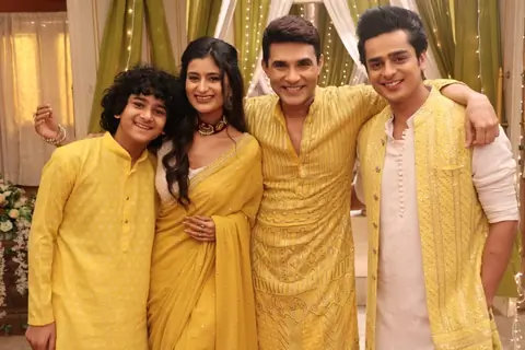 Prarthana and Ansh’s haldi ceremony BTS from the sets of Anupmaa