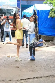 Janhvi Kapoor and Sanya Malhotra snapped promoting upcoming film 'Sunny Sanskari Ki Tulsi Kumari'