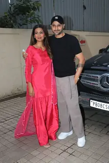 Harbhajan Singh and Geeta Basra grace the special screening of Mehar