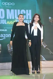 Kajol and Twinkle Khanna  snapped at the exclusive trailer launch of the Unscripted Original 'Two Much with Kajol and Twinkle'