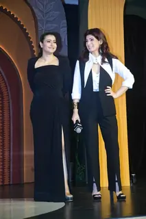 Kajol and Twinkle Khanna  snapped at the exclusive trailer launch of the Unscripted Original 'Two Much with Kajol and Twinkle'