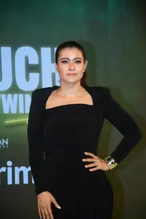Kajol snapped at the exclusive trailer launch of the Unscripted Original 'Two Much with Kajol and Twinkle'