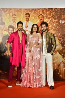 Varun Dhawan, Janhvi Kapoor and Rohit Saraf  snapped at the trailer launch of 'Sunny Sanskari Ki Tulsi Kumari'
