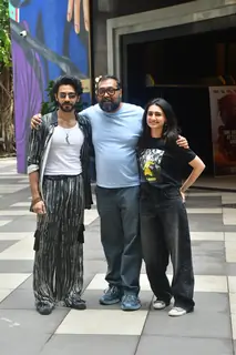Anurag Kashyap, Aaishvary Thackeray and Vedika Pinto snapped promoting Nishaanchi