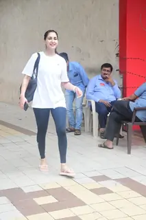 Nikita Dutta snapped outside gym in Khar