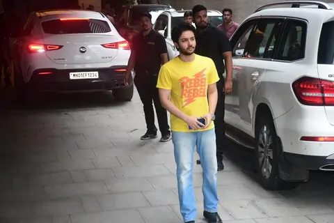 Nirvaan Khan snapped at the baby shower of Arbaaz and Sshura Khan