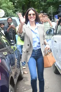 Esha Gupta spotted outside salon in Bandra