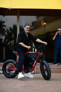 Suniel Shetty spotted for a press conference