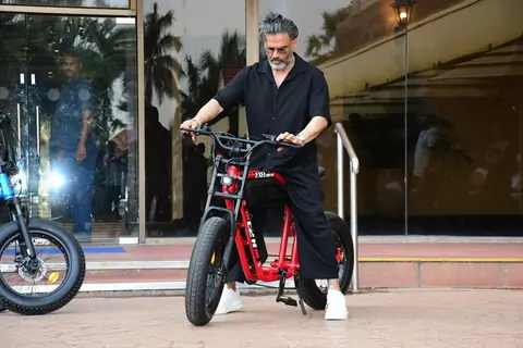 Suniel Shetty spotted for a press conference