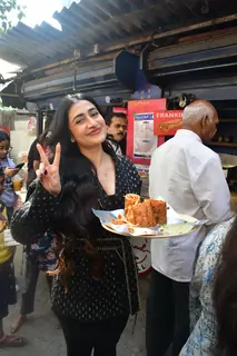 Dhanashree Verma snapped in Juhu