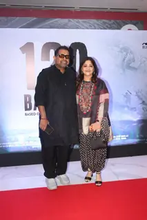 Shankar Mahadevan snapped at the premiere of 120 Bahadur