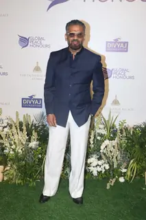 Suniel Shetty snapped attending the walk of Honour at the Global Peace Honours 2025