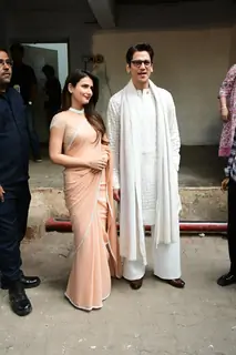 Vijay Varma and Fatima Sana Shaikh spotted at Mehboob studio in Bandra