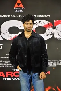 Adivi Sesh snapped at the teaser launch of Dacoit