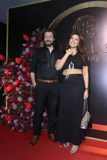 Shama Sikander snapped at Anand Pandit’s birthday bash