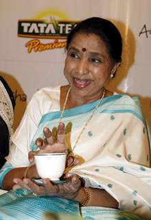 Asha Bhosle at a Tata Tea promotional event in Mumbai