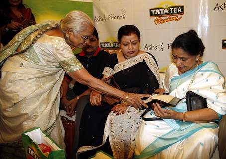 Asha Bhosle at a Tata Tea promotional event in Mumbai