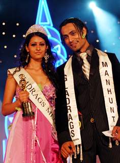 Miss Mahima Chaudhary from Pune and Romeo Gates from London winners of the Gladrags Mega model and Manhunt contest 2007 in mumbai on saturyday night