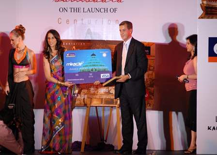 Shobhaa De and Shailendra Bhandari unveil Centurion Bank of Punjab -Miracle card