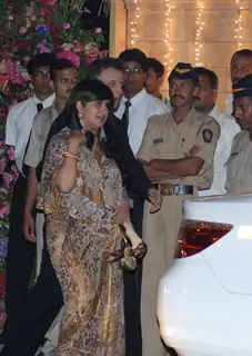 Celebrities arriving at the Aishwarya Rai & Abhishek Bachchan wedding sangeet ceremony
