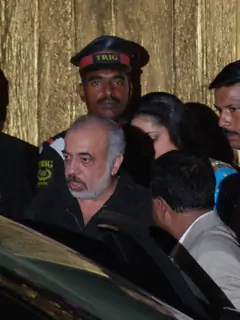 Celebrities arriving at the Aishwarya Rai & Abhishek Bachchan wedding sangeet ceremony