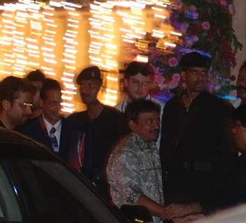 Celebrities arriving at the Aishwarya Rai & Abhishek Bachchan wedding sangeet ceremony