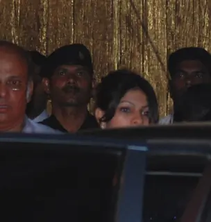 Celebrities arriving at the Aishwarya Rai & Abhishek Bachchan wedding sangeet ceremony