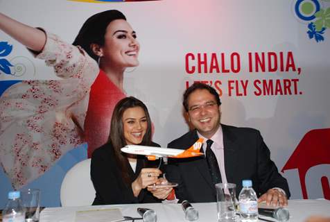 Preity Zinta as the brand ambassador of GO Air