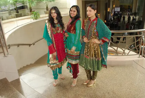 Models are display the Salwar Suits at a press conferance organised by Council of Kolkata Unstitched