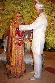 Rakhi Sawant with her fiance Elesh Parujanwala on grand finale of &quot;Rakhi Ka Swayamvar&quot;