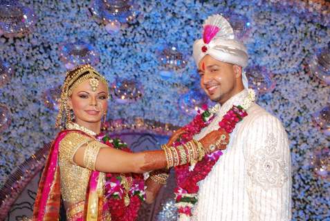 Rakhi Sawant with her fiance Elesh Parujanwala on grand finale of &quot;Rakhi Ka Swayamvar&quot;