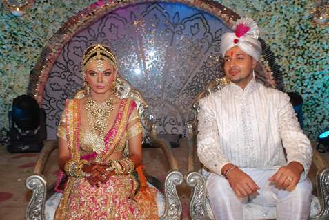 Rakhi Sawant with her fiance Elesh Parujanwala on grand finale of &quot;Rakhi Ka Swayamvar&quot;