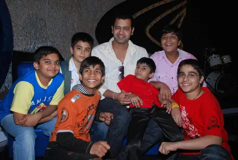Raksha Bandhan on the sets of ''Chote Miya 2'' with Rahul Mahajan, in Mumbai