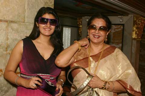 Bollywood actress Moushmi Chatterjee with her daughter Meghaa at the music launch for the film &quot;Ruslaan&quot;, in New Delhi on Tuesday