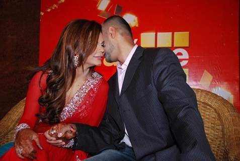 Rakhi Sawant with her Fiance Elesh Parujanwala in Media