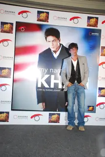 Bollywood actors Shah Rukh Khan at &quot;My Name is Khan&quot; Press Meet, in Mumbai