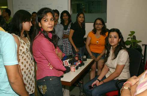 Reporters wating for bollywood actor Shahid Kapoor at BIG 927 FM office for press -meet, in New Delhi on Sunday-