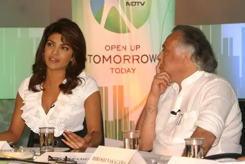 Union Minister for environment and forests bollywood actor Priyanka Chopra at a press-meet for the NDTV second wave of '''' Green Campaign'''' which includes the programme '''' Greenathon'''', in New Delhi on Tuesday