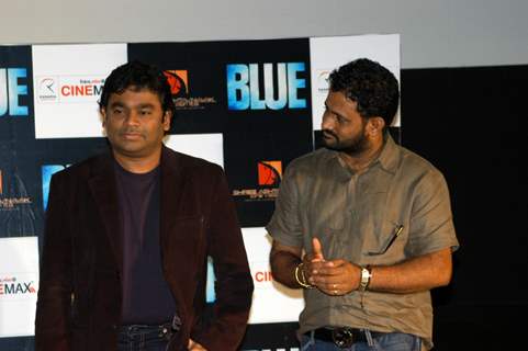 A R Rahman and Resul Pookutty at Blue film music preview at Cinemax